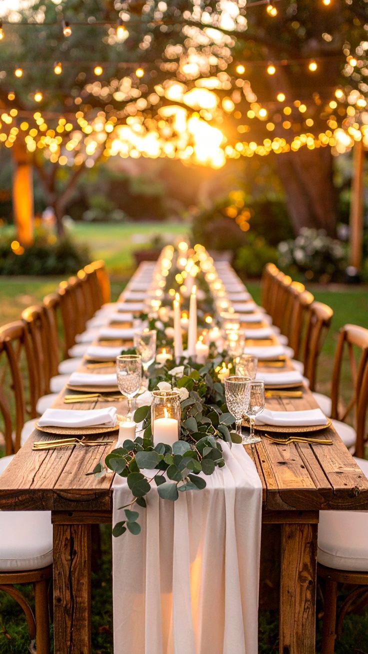 Wooden Banquet Table
